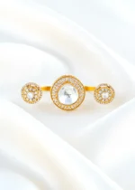 Royal Orbit Kundan Polki Ring (Yellow Gold) RING02507