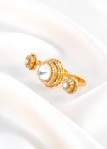 Royal Orbit Kundan Polki Ring (Yellow Gold) RING02507 - Image 2