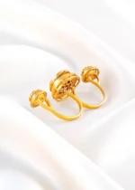 Royal Orbit Kundan Polki Ring (Yellow Gold) RING02507 - Image 3