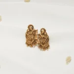 Radha Krishna Stud Earrings (Antique Gold) EAR000572