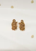 Radha Krishna Stud Earrings (Antique Gold) EAR000572 - Image 3