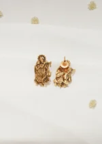 Radha Krishna Stud Earrings (Antique Gold) EAR000572 - Image 4