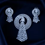 Radiance Luxury American Diamond Pendant Set (Silver) PSET01453