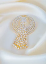 Radiance Luxury American Diamond Pendant Set (Yellow Gold) PSET01452 - Image 2