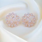 Radiance Swirl Rose Gold Earrings (Rose Gold) EAR001538