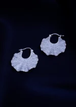 Radiant Bloom Hoops (Silver) EAR001898 - Image 2
