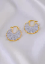 Radiant Bloom Hoops (Yellow Gold) EAR001897 - Image 2