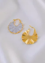 Radiant Bloom Hoops (Yellow Gold) EAR001897 - Image 3