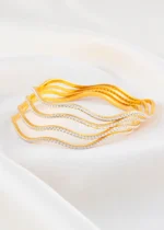 Radiant Flow Luxe Bangles (Yellow Gold) BAN002611 - Image 3