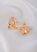 Radiant Flower Studs (Yellow Gold) EAR002130 - Image 3