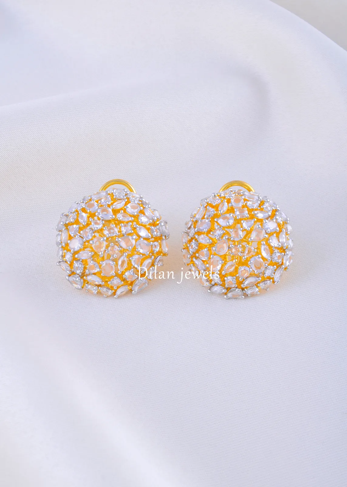 Radiant-Glitter-Ball-Earring-Yellow-Gold-EAR002325a Radiant Glitter Ball Earring (Yellow Gold) EAR002325 - Image 1