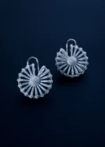 Radiant Sunburst Silver Earrings (Silver) EAR001557 - Image 2