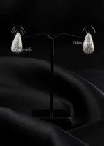 Radiant Teardrop Diamond Studs (Silver) EAR002558