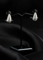 Radiant Teardrop Diamond Studs (Silver) EAR002558 - Image 2