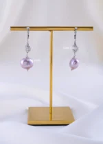 Rainbow Baroque Pearl Luster Set (Silver) NEC002221 - Image 3