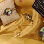 Raja Green Thread Rakhi with Rani Lumba Set