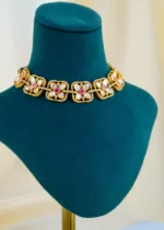 Rajkumari Polki Set (Yellow Gold) NEC001674 - Image 2