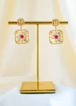 Rajkumari Polki Set (Yellow Gold) NEC001674 - Image 3
