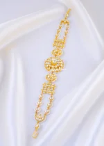 Rajsi Kundan Bridal Royale Set (Yellow Gold) NEC002183 - Image 4