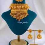 Rajwada Heritage Choker Set (Antique Gold) NEC002106