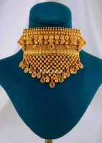 Rajwada Heritage Choker Set (Antique Gold) NEC002106 - Image 2