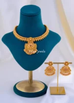 Rajwada Heritage Necklace Set (Antique Gold) NEC002149