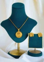 Ram Darbar Locket Set With Chain (Antique Gold) NEC001429