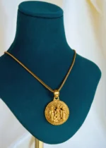 Ram Darbar Locket Set With Chain (Antique Gold) NEC001429 - Image 2