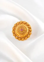 Rangoli Bloom Medallion Ring (Yellow Gold) RING02502