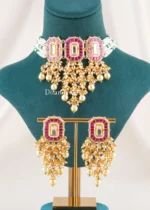 Rani Noor Necklace Set (Yellow Gold) NEC002715