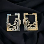 Rectangular Diamond Baalis (White-Gold) EAR000078