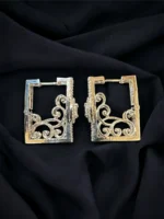 Rectangular Diamond Baalis (White-Gold) EAR000078