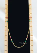 Red Green Gold Plated Chain- CHAIN2892