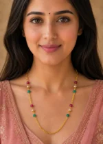 Red Green Gold Plated Chain- CHAIN2892 - Image 3