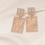 Red Half Bali Earrings (Silver) EAR000448