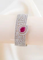 Red Velvet German Silver Bracelet (Silver) BRA002445
