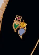 Regal Bloom Necklace (Antique Gold) NEC002010 - Image 3