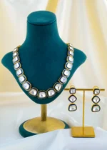 Regal Blue Meenakari Kundan Polki Rani Haar (Yellow Gold) NEC001572 - Image 2