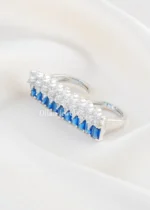 Regal Blue Sparkle Ring (Silver) RING02699 - Image 2