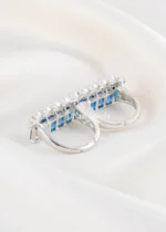 Regal Blue Sparkle Ring (Silver) RING02699 - Image 3