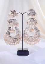 Regal Crescent Filigree Pearl Drop (Yellow Gold) EAR002337