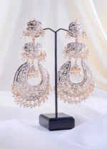 Regal Crescent Filigree Pearl Drop (Yellow Gold) EAR002337 - Image 2