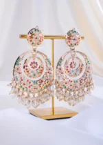Regal Gemstone Filigree Pearl Drop (Yellow Gold) EAR002335 - Image 2