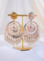 Regal Gemstone Filigree Pearl Drop (Yellow Gold) EAR002335 - Image 3