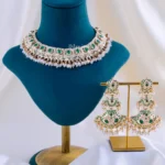 Regal Green Gemstone Gold Jewelry (Yellow Gold) NEC002352