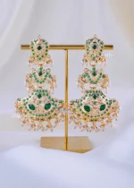 Regal Green Gemstone Gold Jewelry (Yellow Gold) NEC002352 - Image 3