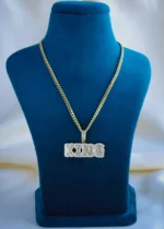 Regal King Locket with Chain for Men (Yellow Gold) NEC000888