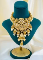 Regal Kundan Hasli Necklace Set (Yellow Gold) NEC001575 - Image 3