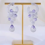 Regal Lavender Dangler Earrings (Silver) EAR002302