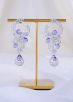 Regal Lavender Dangler Earrings (Silver) EAR002302